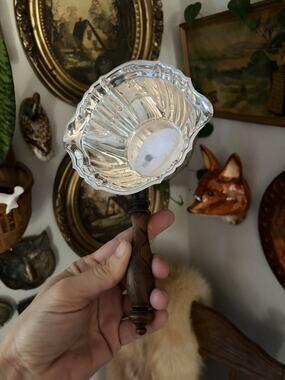 Vintage Gorham Wood Handled Silverplate Sauce Server Silver Plated Serving Dish